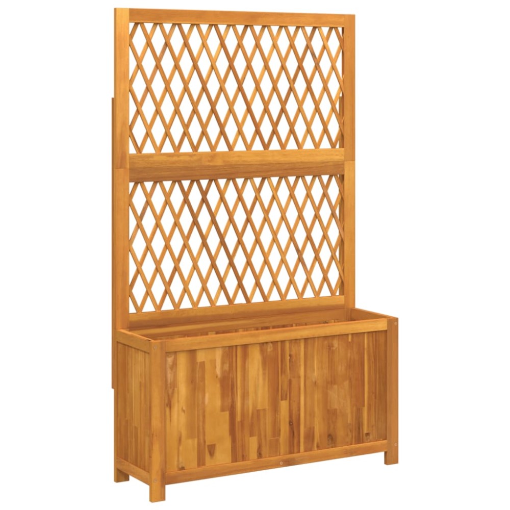 vidaXL Jardinieră cu spalier, 100x32x165 cm, lemn masiv acacia