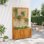 vidaXL Jardinieră cu spalier, 100x32x165 cm, lemn masiv acacia vidaXL Jardinieră cu spalier, 100x32x165 cm, lemn masiv acacia