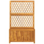 vidaXL Jardinieră cu spalier, 100x32x165 cm, lemn masiv acacia vidaXL Jardinieră cu spalier, 100x32x165 cm, lemn masiv acacia