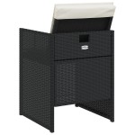vidaXL Scaune de grădină cu perne, 4 buc., negru, poliratan vidaXL Scaune de grădină cu perne, 4 buc., negru, poliratan