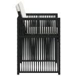 vidaXL Scaune de grădină cu perne, 4 buc., negru, poliratan vidaXL Scaune de grădină cu perne, 4 buc., negru, poliratan