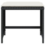 vidaXL Scaune de grădină cu perne, 4 buc. negru 41x41x36 cm poliratan vidaXL Scaune de grădină cu perne, 4 buc. negru 41x41x36 cm poliratan