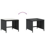 vidaXL Scaune de grădină cu perne, 4 buc. negru 41x41x36 cm poliratan vidaXL Scaune de grădină cu perne, 4 buc. negru 41x41x36 cm poliratan