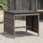 vidaXL Scaune de grădină cu perne, 4 buc. gri 41x41x36 cm poliratan vidaXL Scaune de grădină cu perne, 4 buc. gri 41x41x36 cm poliratan