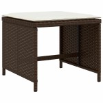 vidaXL Scaune de grădină cu perne, 4 buc., maro 41x41x36 cm poliratan vidaXL Scaune de grădină cu perne, 4 buc., maro 41x41x36 cm poliratan