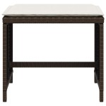 vidaXL Scaune de grădină cu perne, 4 buc., maro 41x41x36 cm poliratan vidaXL Scaune de grădină cu perne, 4 buc., maro 41x41x36 cm poliratan