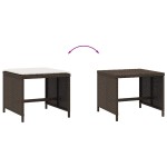 vidaXL Scaune de grădină cu perne, 4 buc., maro 41x41x36 cm poliratan vidaXL Scaune de grădină cu perne, 4 buc., maro 41x41x36 cm poliratan