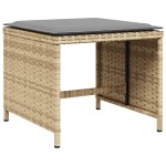 vidaXL Scaune de grădină cu perne 4 buc. mix bej 41x41x36 cm poliratan vidaXL Scaune de grădină cu perne 4 buc. mix bej 41x41x36 cm poliratan