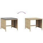 vidaXL Scaune de grădină cu perne 4 buc. mix bej 41x41x36 cm poliratan vidaXL Scaune de grădină cu perne 4 buc. mix bej 41x41x36 cm poliratan