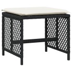 vidaXL Scaune de grădină cu perne, 4 buc. negru 41x41x36 cm poliratan vidaXL Scaune de grădină cu perne, 4 buc. negru 41x41x36 cm poliratan
