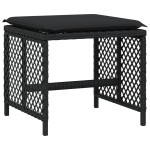vidaXL Scaune de grădină cu perne, 4 buc. negru 41x41x36 cm poliratan vidaXL Scaune de grădină cu perne, 4 buc. negru 41x41x36 cm poliratan