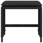 vidaXL Scaune de grădină cu perne, 4 buc. negru 41x41x36 cm poliratan vidaXL Scaune de grădină cu perne, 4 buc. negru 41x41x36 cm poliratan