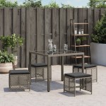 vidaXL Scaune de grădină cu perne, 4 buc. gri 41x41x36 cm poliratan vidaXL Scaune de grădină cu perne, 4 buc. gri 41x41x36 cm poliratan
