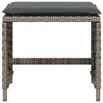 vidaXL Scaune de grădină cu perne, 4 buc. gri 41x41x36 cm poliratan vidaXL Scaune de grădină cu perne, 4 buc. gri 41x41x36 cm poliratan