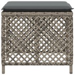 vidaXL Scaune de grădină cu perne, 4 buc. gri 41x41x36 cm poliratan vidaXL Scaune de grădină cu perne, 4 buc. gri 41x41x36 cm poliratan