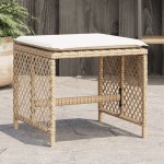 vidaXL Scaune de grădină cu perne, 4 buc., bej, 41x41x36 cm, poliratan vidaXL Scaune de grădină cu perne, 4 buc., bej, 41x41x36 cm, poliratan