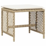 vidaXL Scaune de grădină cu perne, 4 buc., bej, 41x41x36 cm, poliratan vidaXL Scaune de grădină cu perne, 4 buc., bej, 41x41x36 cm, poliratan