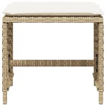 vidaXL Scaune de grădină cu perne, 4 buc., bej, 41x41x36 cm, poliratan vidaXL Scaune de grădină cu perne, 4 buc., bej, 41x41x36 cm, poliratan