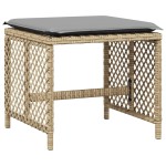 vidaXL Scaune de grădină cu perne 4 buc. mix bej 41x41x36 cm poliratan vidaXL Scaune de grădină cu perne 4 buc. mix bej 41x41x36 cm poliratan