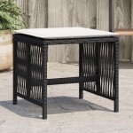 vidaXL Scaune de grădină cu perne, 4 buc. negru 41x41x36 cm poliratan vidaXL Scaune de grădină cu perne, 4 buc. negru 41x41x36 cm poliratan