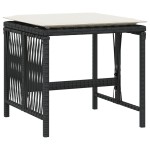 vidaXL Scaune de grădină cu perne, 4 buc. negru 41x41x36 cm poliratan vidaXL Scaune de grădină cu perne, 4 buc. negru 41x41x36 cm poliratan