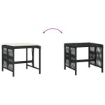 vidaXL Scaune de grădină cu perne, 4 buc. negru 41x41x36 cm poliratan vidaXL Scaune de grădină cu perne, 4 buc. negru 41x41x36 cm poliratan