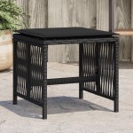 vidaXL Scaune de grădină cu perne, 4 buc. negru 41x41x36 cm poliratan vidaXL Scaune de grădină cu perne, 4 buc. negru 41x41x36 cm poliratan