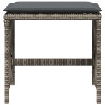vidaXL Scaune de grădină cu perne, 4 buc. gri 41x41x36 cm poliratan vidaXL Scaune de grădină cu perne, 4 buc. gri 41x41x36 cm poliratan