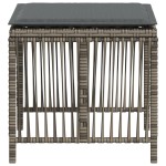vidaXL Scaune de grădină cu perne, 4 buc. gri 41x41x36 cm poliratan vidaXL Scaune de grădină cu perne, 4 buc. gri 41x41x36 cm poliratan