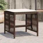 vidaXL Scaune de grădină cu perne, 4 buc., maro 41x41x36 cm poliratan vidaXL Scaune de grădină cu perne, 4 buc., maro 41x41x36 cm poliratan