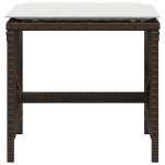 vidaXL Scaune de grădină cu perne, 4 buc., maro 41x41x36 cm poliratan vidaXL Scaune de grădină cu perne, 4 buc., maro 41x41x36 cm poliratan