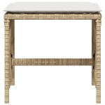 vidaXL Scaune de grădină cu perne, 4 buc., bej, 41x41x36 cm, poliratan vidaXL Scaune de grădină cu perne, 4 buc., bej, 41x41x36 cm, poliratan