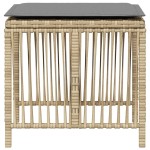 vidaXL Scaune de grădină cu perne 4 buc. mix bej 41x41x36 cm poliratan vidaXL Scaune de grădină cu perne 4 buc. mix bej 41x41x36 cm poliratan