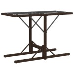 vidaXL Set bistro cu perne, 3 piese, maro, poliratan