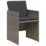 vidaXL Set bistro de grădină cu perne, 3 piese, gri, poliratan vidaXL Set bistro de grădină cu perne, 3 piese, gri, poliratan