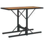 vidaXL Set bistro cu perne, 3 piese, negru, poliratan
