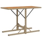 vidaXL Set bistro cu perne, 3 piese, bej, poliratan