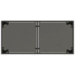 vidaXL Masă grădină cu blat din sticlă, negru, 115x54x74 cm, poliratan