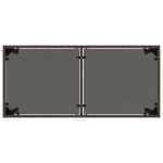 vidaXL Masă de grădină, blat din sticlă, maro, 115x54x74cm, poliratan