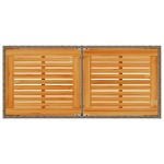 vidaXL Masă de grădină, blat lemn acacia, gri, 115x54x74 cm, poliratan