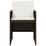 vidaXL Set mobilier de grădină, 5 piese, cu perne, maro, poliratan vidaXL Set mobilier de grădină, 5 piese, cu perne, maro, poliratan