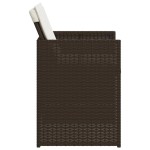 vidaXL Set mobilier de grădină, 5 piese, cu perne, maro, poliratan vidaXL Set mobilier de grădină, 5 piese, cu perne, maro, poliratan