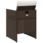 vidaXL Set mobilier de grădină, 5 piese, cu perne, maro, poliratan vidaXL Set mobilier de grădină, 5 piese, cu perne, maro, poliratan