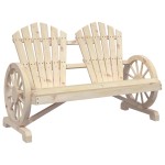 vidaXL Scaun Adirondack de grădină, 2 locuri, lemn masiv de brad vidaXL Scaun Adirondack de grădină, 2 locuri, lemn masiv de brad
