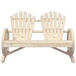 vidaXL Scaun Adirondack de grădină, 2 locuri, lemn masiv de brad vidaXL Scaun Adirondack de grădină, 2 locuri, lemn masiv de brad