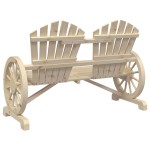 vidaXL Scaun Adirondack de grădină, 2 locuri, lemn masiv de brad vidaXL Scaun Adirondack de grădină, 2 locuri, lemn masiv de brad