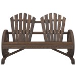 vidaXL Scaun Adirondack de grădină, 2 locuri, lemn masiv de brad vidaXL Scaun Adirondack de grădină, 2 locuri, lemn masiv de brad
