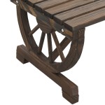 vidaXL Taburet de grădină, 40x36,5x38,5 cm, lemn masiv de brad