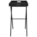 vidaXL Masă pliabilă cu tavă, negru, 65x40x75 cm, poliratan vidaXL Masă pliabilă cu tavă, negru, 65x40x75 cm, poliratan