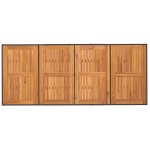 vidaXL Masă grădină blat din lemn acacia, negru 190x80x74 cm poliratan